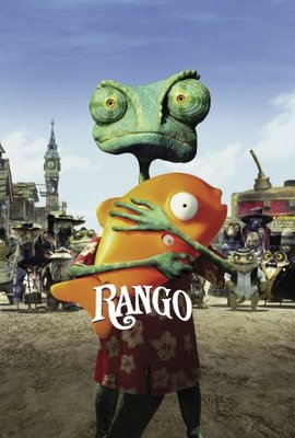 Rango movie poster (2011) pillow