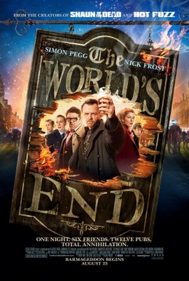 The World's End movie poster (2013) wood print