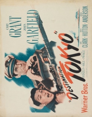 Destination Tokyo movie poster (1943) wood print