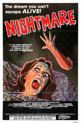 Nightmare movie poster (1981) metal framed poster