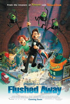 Flushed Away movie poster (2006) canvas poster