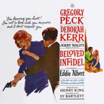 Beloved Infidel movie poster (1959) wood print