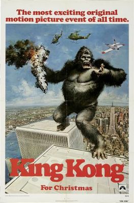 King Kong movie poster (1976) wood print
