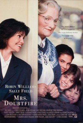 Mrs. Doubtfire movie poster (1993) wooden framed poster