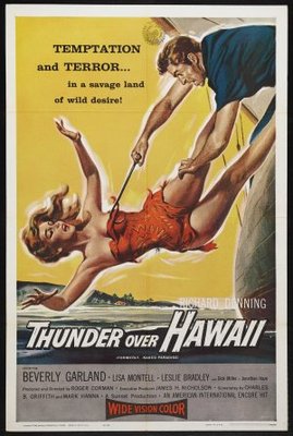 Naked Paradise movie poster (1957) metal framed poster