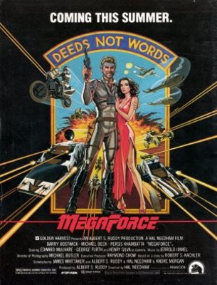 Megaforce movie poster (1982) wooden framed poster