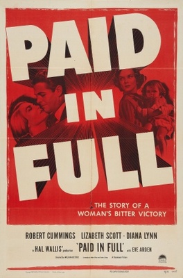 Paid in Full movie poster (1950) metal framed poster