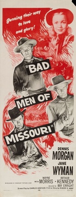Bad Men of Missouri movie poster (1941) metal framed poster