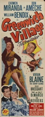Greenwich Village movie poster (1944) canvas poster