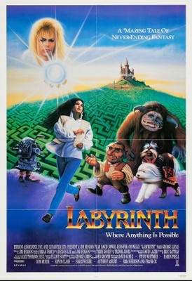 Labyrinth movie poster (1986) wood print