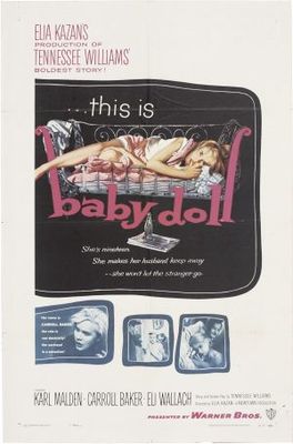 Baby Doll movie poster (1956) wood print