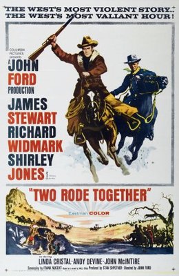 Two Rode Together movie poster (1961) metal framed poster