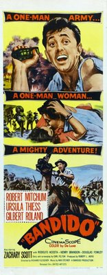 Bandido movie poster (1956) canvas poster