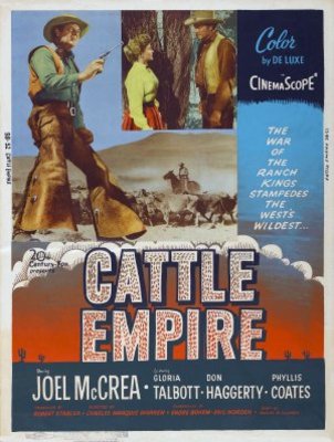 Cattle Empire movie poster (1958) poster with hanger
