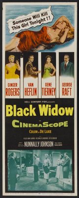 Black Widow movie poster (1954) pillow