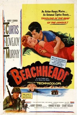 Beachhead movie poster (1954) metal framed poster