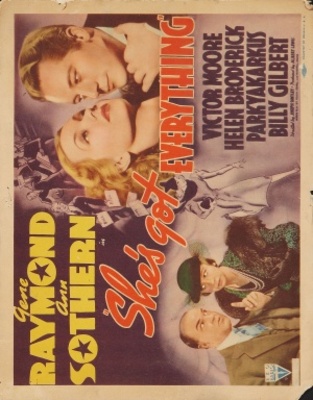She's Got Everything movie poster (1937) metal framed poster