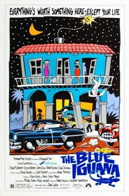 The Blue Iguana movie poster (1988) canvas poster