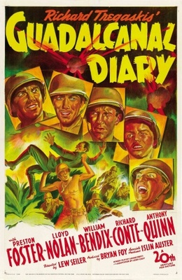Guadalcanal Diary movie poster (1943) wooden framed poster