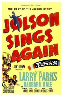 Jolson Sings Again movie poster (1949) canvas poster