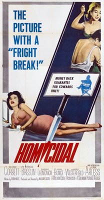 Homicidal movie poster (1961) Stickers MOV_f777300e
