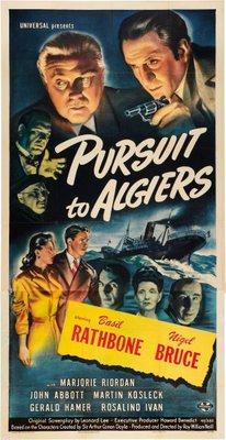 Pursuit to Algiers movie poster (1945) canvas poster