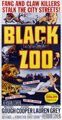 Black Zoo movie poster (1963) pillow