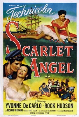 Scarlet Angel movie poster (1952) metal framed poster