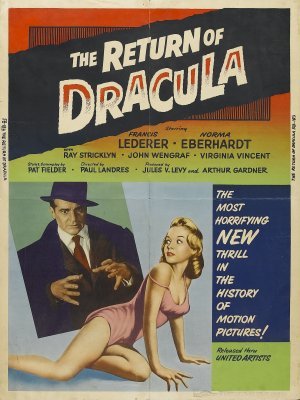 The Return of Dracula movie poster (1958) t-shirt