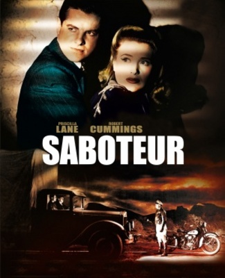 Saboteur movie poster (1942) wooden framed poster