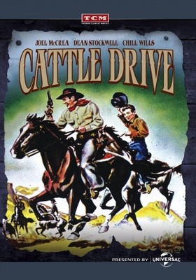 Cattle Drive movie poster (1951) wooden framed poster