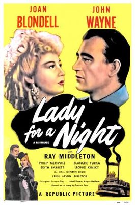 Lady for a Night movie poster (1942) wood print