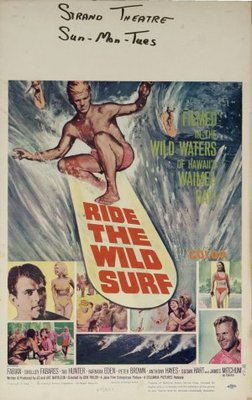 Ride the Wild Surf movie poster (1964) tote bag