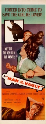 Man in the Vault movie poster (1956) metal framed poster