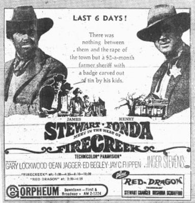Firecreek movie poster (1968) poster