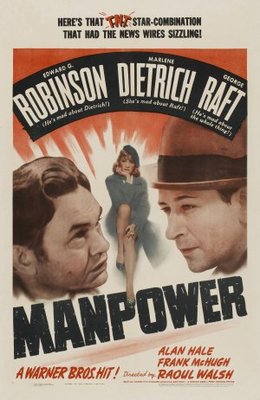 Manpower movie poster (1941) canvas poster