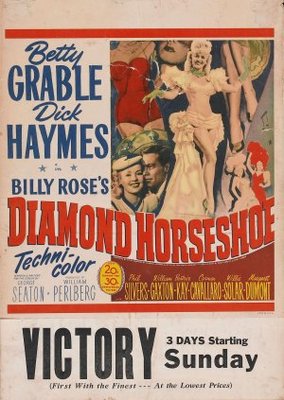 Diamond Horseshoe movie poster (1945) metal framed poster