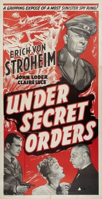 Under Secret Orders movie poster (1937) poster with hanger