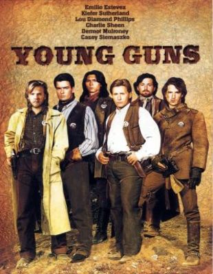 Young Guns movie poster (1988) wooden framed poster
