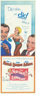 The Notorious Landlady movie poster (1962) canvas poster