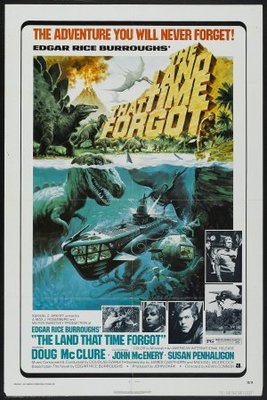 The Land That Time Forgot movie poster (1975) metal framed poster