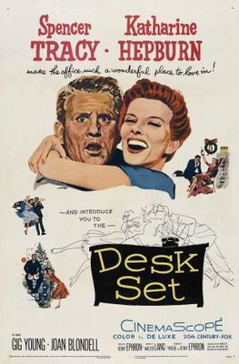 Desk Set movie poster (1957) wooden framed poster