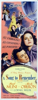 A Song to Remember movie poster (1945) wood print