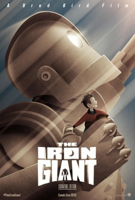 The Iron Giant movie poster (1999) wood print
