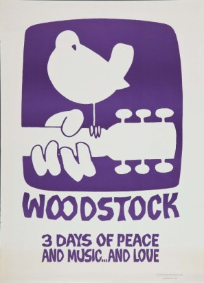 Woodstock movie poster (1970) canvas poster