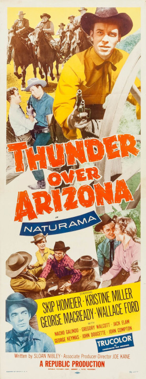 Thunder Over Arizona movie poster (1956) metal framed poster