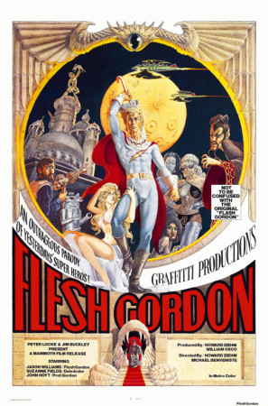 Flesh Gordon movie poster (1974) metal framed poster