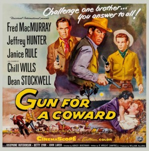 Gun for a Coward movie poster (1957) wood print