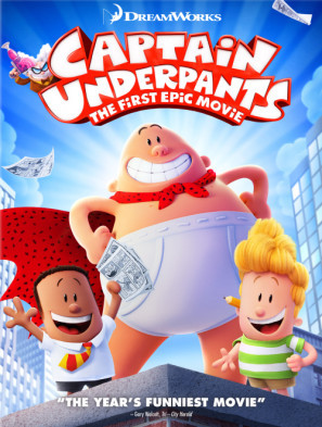 Captain Underpants movie poster (2017) wooden framed poster