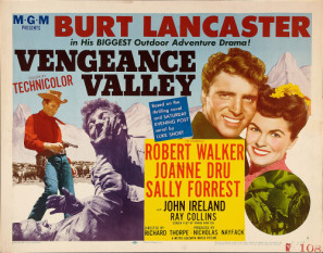 Vengeance Valley movie poster (1951) wood print